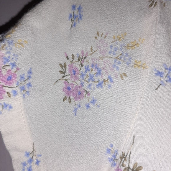 Vintage Baby GAP Cream Floral Shirt Dress ~ 18-24 - Picture 5 of 6